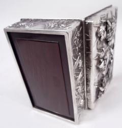 Antique Japanese Meiji Art Nouveau Silver Box with Iris Flowers - 4337500