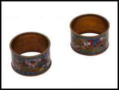 Antique Japanese Meiji Cloisonne Enamel Napkin Rings - 3903274