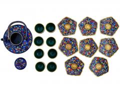 Antique Japanese Meiji Cloisonne Enamel Sake Set - 4211925