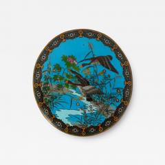 Antique Japanese Meiji Era Cloisonne Enamel Plate Goto - 3931318