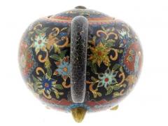 Antique Japanese Meiji Era Cloisonne Enamel Tea Pot - 4120392
