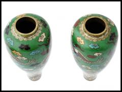 Antique Japanese Meiji Era Cloisonne Enamel Vases - 3904389