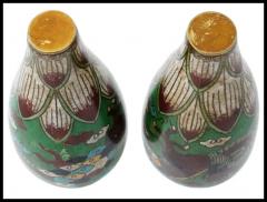 Antique Japanese Meiji Era Cloisonne Enamel Vases - 3904417