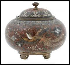 Antique Japanese Meiji Goldstone Enamel Censer Koro - 3902930