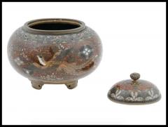 Antique Japanese Meiji Goldstone Enamel Censer Koro - 3902982