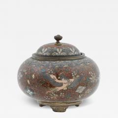 Antique Japanese Meiji Goldstone Enamel Censer Koro - 3926429