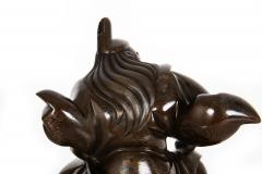 Antique Japanese Meiji Period Bronze Sculpture Okimono of Samurai Warrior - 4522588