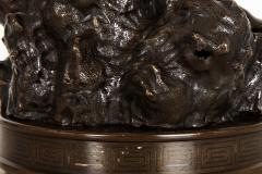 Antique Japanese Meiji Period Bronze Sculpture Okimono of Samurai Warrior - 4522591