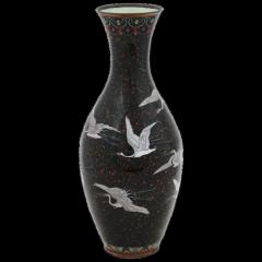 Antique Japanese Meiji Period Cloisonne Goldstone Vase - 3903965