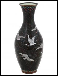 Antique Japanese Meiji Period Cloisonne Goldstone Vase - 3903977