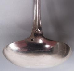 Antique Japanese Meiji Silver Blossoming Branch Sauce Ladle - 3798527