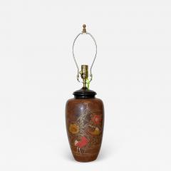 Antique Japanese Polychrome Decorated Potter Vase Now a Designer Table Lamp - 2119769