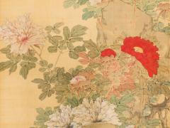 Antique Japanese Scroll of Peonies - 1368634