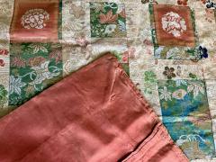 Antique Japanese Silk Kesa Monks Robe with Patchwork Meiji Era - 4803685