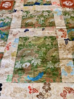 Antique Japanese Silk Kesa Monks Robe with Patchwork Meiji Era - 4803688