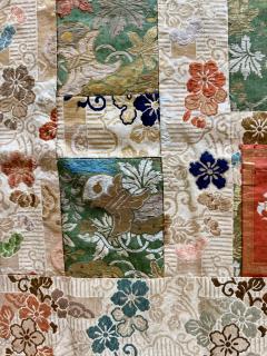 Antique Japanese Silk Kesa Monks Robe with Patchwork Meiji Era - 4803690