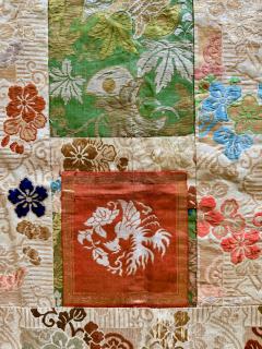 Antique Japanese Silk Kesa Monks Robe with Patchwork Meiji Era - 4803691