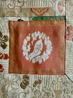 Antique Japanese Silk Kesa Monks Robe with Patchwork Meiji Era - 4803694