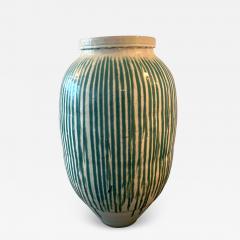 Antique Japanese Storage Jar with Nagashi Gusuri Glaze - 1827249