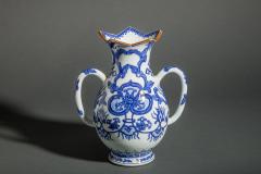 Antique Japanese Unusually Shaped Blue and White Vase - 3678338