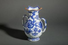 Antique Japanese Unusually Shaped Blue and White Vase - 3678339