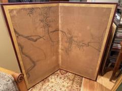 Antique Japanese Wisteria Screen Signature - 4657305