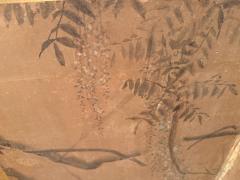 Antique Japanese Wisteria Screen Signature - 4657306