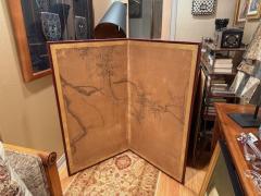 Antique Japanese Wisteria Screen Signature - 4657314