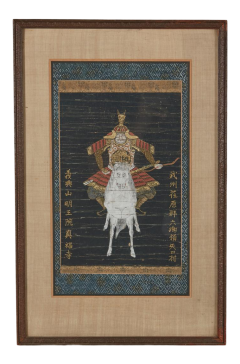 Antique Japanese Yabusame Painting of a Mounted Archer - 2142259