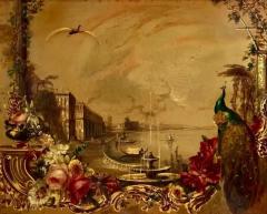 Antique Jennens Bettridge Venetian Oil Painting in Giltwood Frame - 4060948