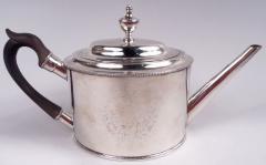 Antique John Burger New York Federal Classical Silver Teapot C 1790 - 4045636