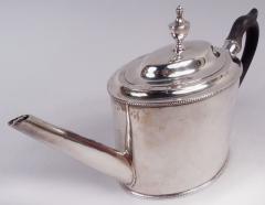 Antique John Burger New York Federal Classical Silver Teapot C 1790 - 4045639