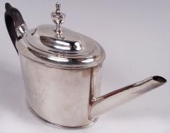 Antique John Burger New York Federal Classical Silver Teapot C 1790 - 4045663