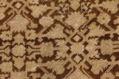 Antique Karabagh Botanic Brown Beige Handmade Wool Rug - 2455635