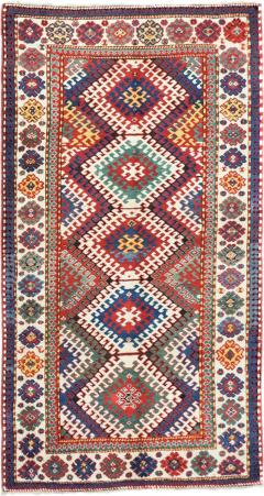 Antique Kazak Borcholo Rug 410 x 88 - 4355616