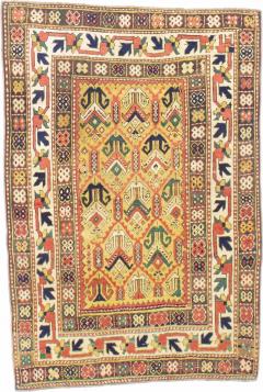 Antique Kazak Ganjeh Rug 41 x 60  - 4277350