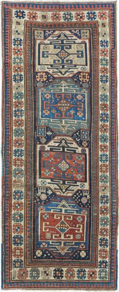 Antique Kazak Rug 3 1 x 7 7  - 4405416