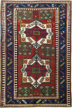 Antique Kazak Rug 4 9 x 7 4  - 4327824