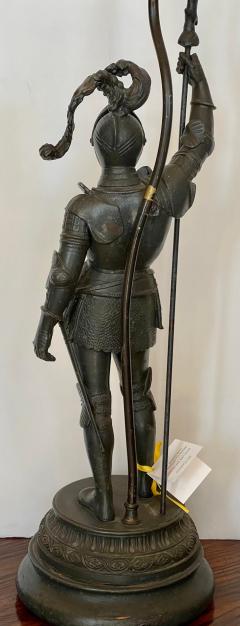 Antique Knight in Armor Figural Table Lamp - 1942560