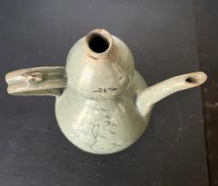 Antique Korean Celadon Ceramic Ewer with Slip Inlay Goryeo Dynasty - 2324794