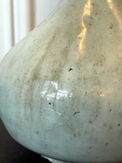 Antique Korean Ceramic White Glazed Bottle Vase Joseon Dynasty - 1967832