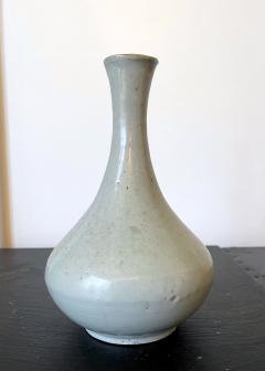 Antique Korean Ceramic White Glazed Bottle Vase Joseon Dynasty - 1995665