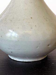 Antique Korean Ceramic White Glazed Bottle Vase Joseon Dynasty - 1995673