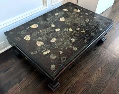 Antique Korean Lacquer Coffee Table with Elaborate Inlays - 3972807