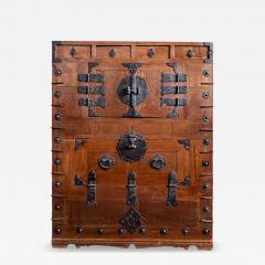 Antique Korean Two Level Wood Chest Jeon Ju Jang - 4576365