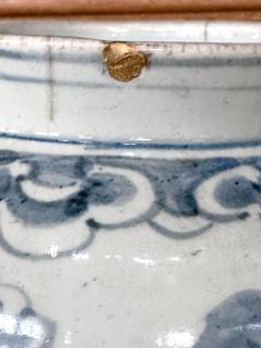 Antique Korean White and Blue Porcelain Jar with Dragon Joseon Dynasty - 4199312
