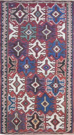 Antique Kuba Caucasian Kilim 6 x 112  - 4085928