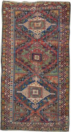 Antique Kurdish Kazak Rug 5 5 x 9 10  - 4460994