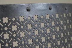 Antique Large Demi Lune Fire Screen in Wrought Iron 19th Century - 4394873