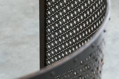 Antique Large Demi Lune Fire Screen in Wrought Iron 19th Century - 4394894